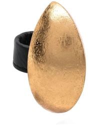 Monies - Almond-Shape Leather-Band Ring - Lyst