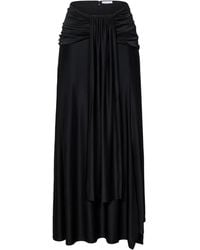 Rabanne - Gathered Detailed Midi Skirt - Lyst