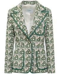 CASABLANCA - Heart Monogram Jacquard Single-Breasted Jacket - Lyst