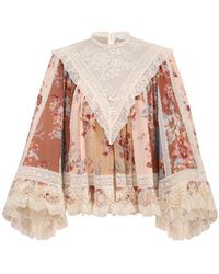 Zimmermann - Awaken Lace Trim Blouse - Lyst