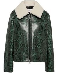 Dorothee Schumacher - Lapel Long-Sleeved Leather Jacket - Lyst