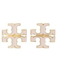 Tory Burch - Small Icon Enamel Stud Earrings - Lyst