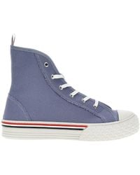 Thom Browne - Rwb-Stripe Round-Toe Sneakers - Lyst