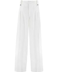 Bottega Veneta - High Waist Tapered Fit Trousers - Lyst