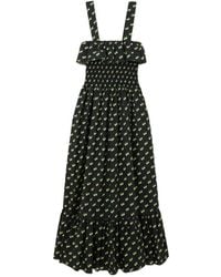La DoubleJ - Polka-Dot Print Midi Dress - Lyst