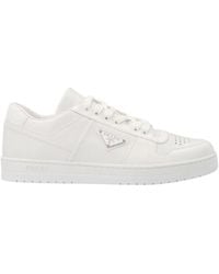 Prada - Downtown Leather Sneakers - Lyst