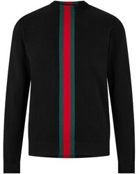 Gucci - Fine-Knit Crew Neck Sweater - Lyst