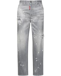 DSquared² - Distressed Spotted Washed Jeans - Lyst