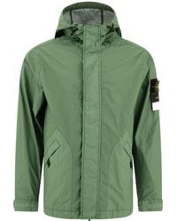 Stone Island - Compass Patch Hooded Jacket - Lyst