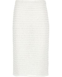 Fabiana Filippi - Sequinned Open-Knit Midi Skirt - Lyst