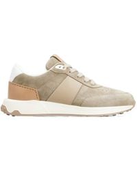 Tod's - Panelled Lace-Up Sneakers - Lyst