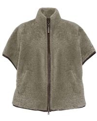 Brunello Cucinelli - Monili Chain-Detail Shearling Jacket - Lyst
