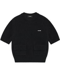 we11done - Round-Collar Short-Sleeve Sweater - Lyst