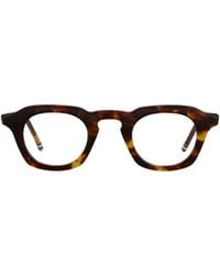 Thom Browne - Tortoiseshell Square-Frame Glasses - Lyst