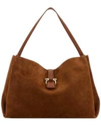 Ferragamo - Ferragamo Logo Printed Medium Tote Bag - Lyst
