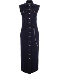Sportmax - Farfalla Button-Up Denim Dress - Lyst