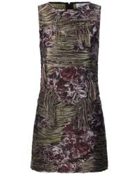 Ganni - Tapestry Fringed Mini Dress - Lyst