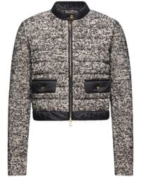 Moncler - Wool Alpaca Blend Padded Zip-Up Cardigan - Lyst