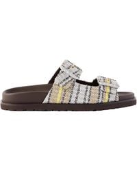 Missoni - Clea Striped Woven Sandals - Lyst