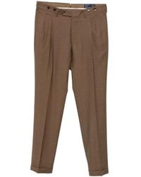 Berwich - Pleated-Detail Turn-Up Tailored Trousers - Lyst