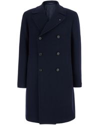 Tagliatore - Double-Breasted Twill-Weave Coat - Lyst