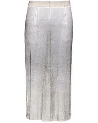 Maison Margiela - Two-Tone Knit A-Line Skirt - Lyst