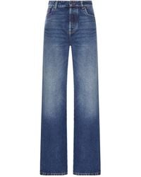 Miu Miu - Faded-Effect Logo-Embroidered Jeans - Lyst