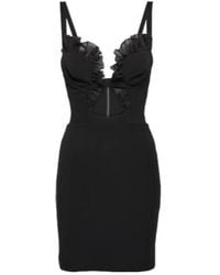 Nensi Dojaka - Ruffled Cutout Jersey Minidress - Lyst