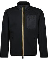 K-Way - Logo Patch Zip-Up Jacket - Lyst
