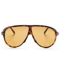 Tom Ford - Eyewear Oversized Pilot Frame Sunglasses - Lyst