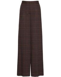 Max Mara - Checked Casual Trousers - Lyst