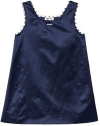 Miu Miu - Satin Mini Dress - Lyst