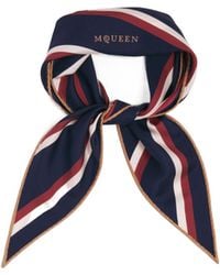 McQueen - College Stripe Losange Scarf - Lyst