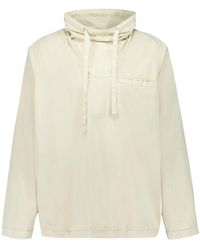 Lemaire - Funnel Neck Long Sleeved Drawstring Sweatshirt - Lyst