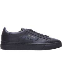 Santoni - Double Buckle Lace-Up Sneakers - Lyst