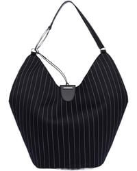 Dondup - Large Pinstripe-Pattern Shoulder Bag - Lyst