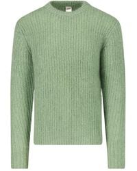 Aspesi - Chunky Crew Neck Knitted Sweater - Lyst