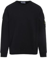 Stone Island - Logo Patch Crewneck Sweatshirt - Lyst
