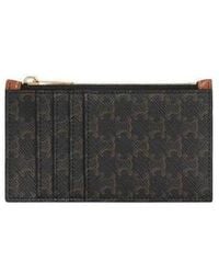 Celine - Zipped Compact Card Holder - Lyst
