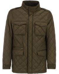 Herno - Diamond Quilted Long-Sleeved Puffer - Lyst