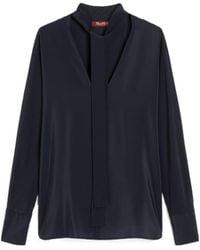 Max Mara - Studio Caco Long-Sleeved Blouse - Lyst