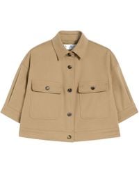 Max Mara - Cotton Cropped Jacket - Lyst