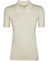 MM6 by Maison Margiela - Ribbed Polo Shirt - Lyst