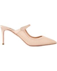 Aquazzura - Pleated Satin-Trimmed Tulle Mules - Lyst