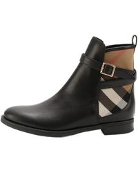 Burberry - Short Logo Short Boots - Lyst