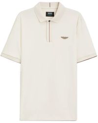 BOSS - Zip-Fastening Regular-Fit Polo Shirt - Lyst