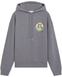 Maison Kitsuné - Maison Kitsuné Rambling Fox Printed Drawstring Hoodie - Lyst
