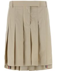 Thom Browne - Rwb Stripe Pleated Mini Skirt - Lyst