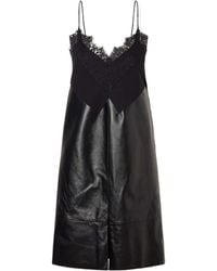 Sharon Wauchob - Jersey And Leather Midi Dress - Lyst