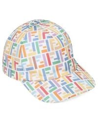 Fendi - Logo-Embroidered Ff-Print Baseball Cap - Lyst